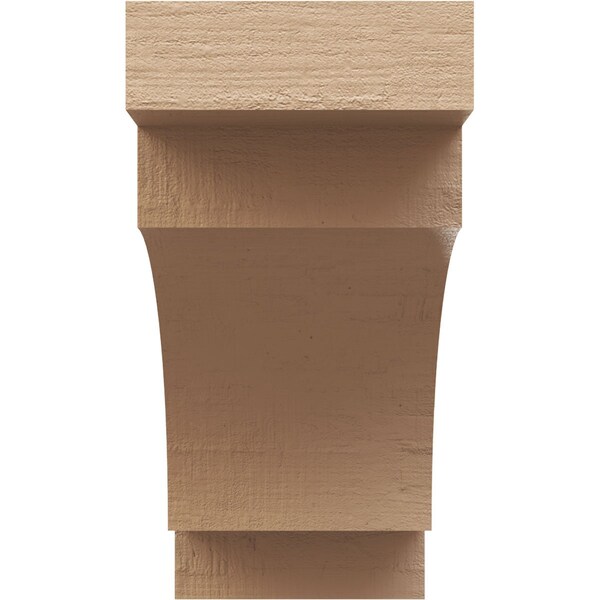 11in. W X 22in. D X 22in. H Series 1 Classic Mediterranean Rough Cedar Woodgrain Corbel, Primed Tan